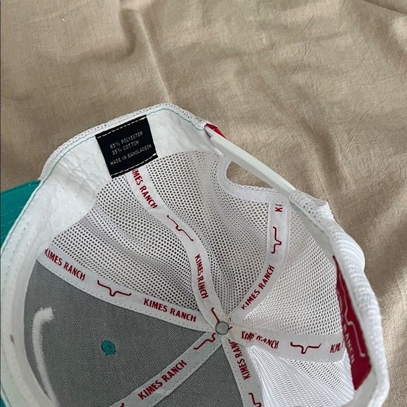 Kimes Ranch Teal and White Cap - Picture 3 of 6